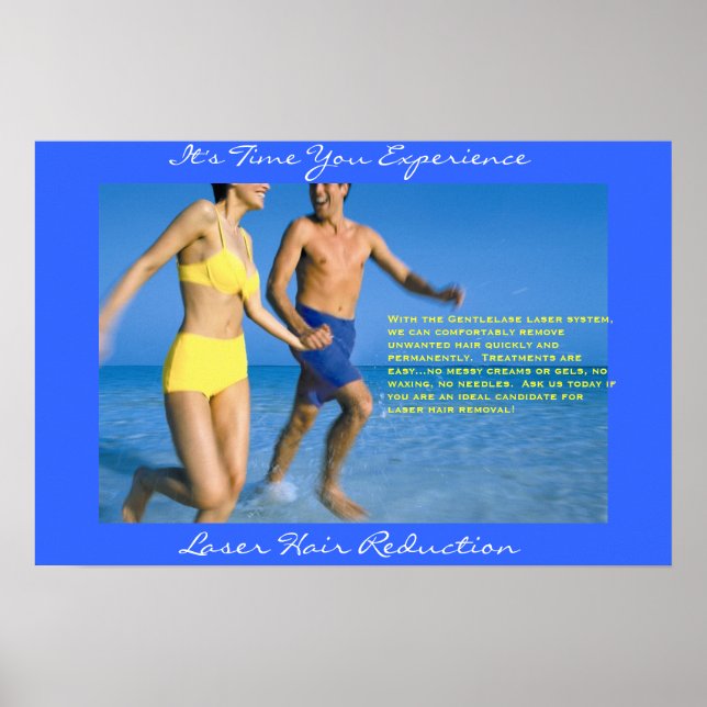 Laser Hair Marketing, Couple Running Poster (Front)