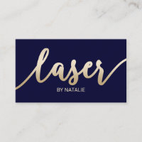 Laser Hair Removal Aesthetician Navy & Gold