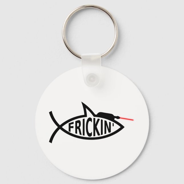 Laser Ichthys Keychain (Front)