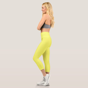 Laser Lemon (solid colour) Capri Leggings