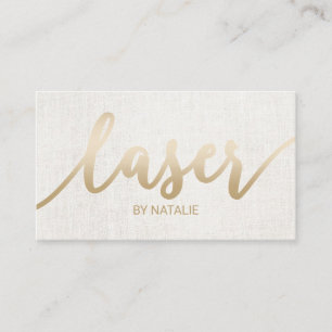 Laser Remedy Beauty Aesthetician Gold Typography Business Card