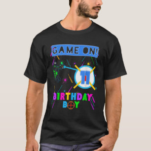 Laser Tag Birthday Boy Party Gamer Gaming Age 11 T-Shirt