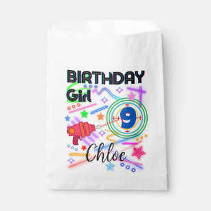 Laser Tag Birthday Girl Party Colorful  Favour Bag