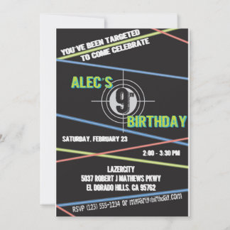 Laser Tag Birthday Invitation