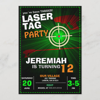 LASER TAG BIRTHDAY INVITATION TEMPLATE