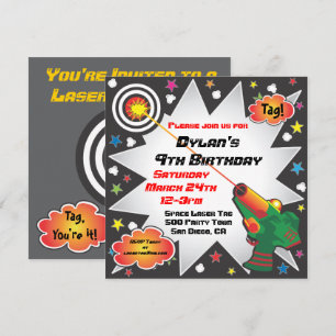Laser Tag Birthday Party Invitation