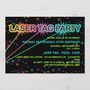 Laser Tag Birthday Party Invitation