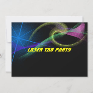 Laser Tag, Colourful, Birthday Party Invitation