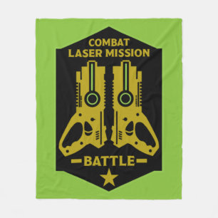 Laser Tag Combat Mission Kids Fleece Blanket