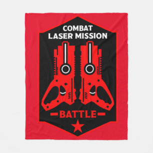 Laser Tag Combat Mission Kids Fleece Blanket