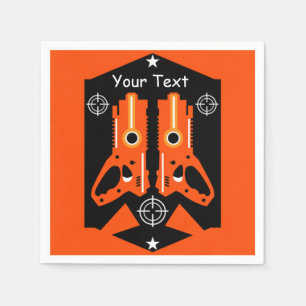 Laser Tag Combat Mission Kids Napkin