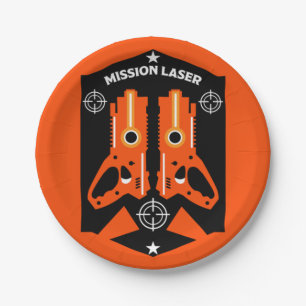 Laser Tag Combat Mission Kids    Paper Plate