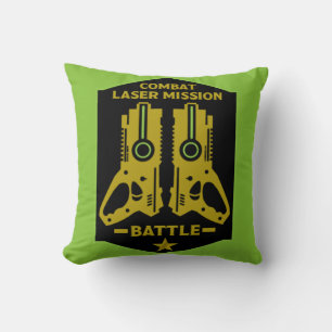 Laser Tag Combat Mission Kids Throw Pillow