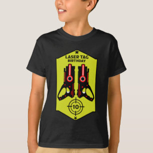 Laser Tag Kids Birthday Aged 10 T-Shirt