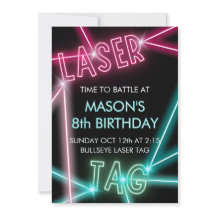 Laser Tag Kid's Birthday Fun Birthday Invitation