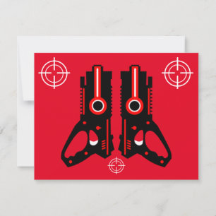 Laser Tag Party Invite Postcard