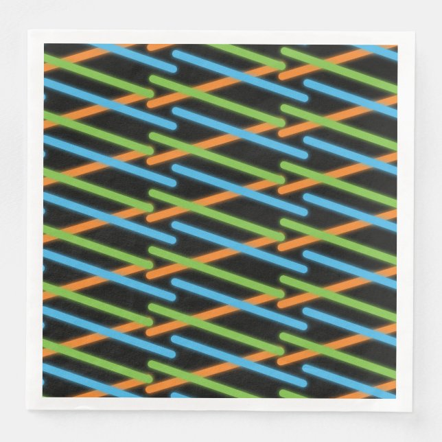 Laser Tag Party Neon Napkin (Front)
