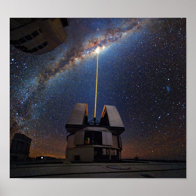 Laser Towards Milky Way Poster (Front)