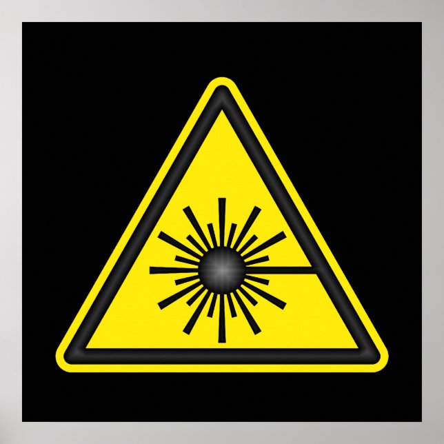 Laser Warning Symbol Poster (Front)