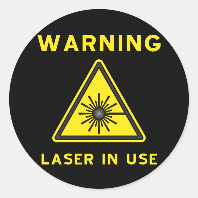 Laser Warning Symbol Sticker (Front)