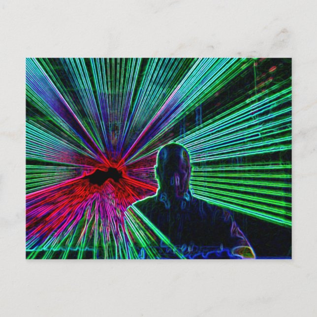 Lasers sur carte postale DJ (Devant)