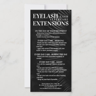 Lash Aftercare Black Eyelash Shadow Gradient Mesh Thank You Card