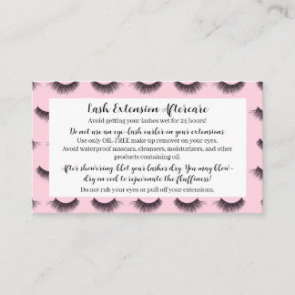 Lash Aftercare Card | Fully Customizable
