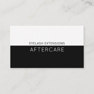 Lash Aftercare Instructions Business Card