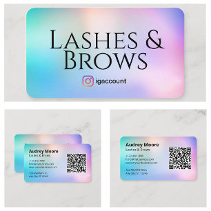 Lash and Brows Tech Beauty Salon Business Card