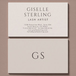 Lash Artist Minimalist Luxury Neutral Modern Business Card