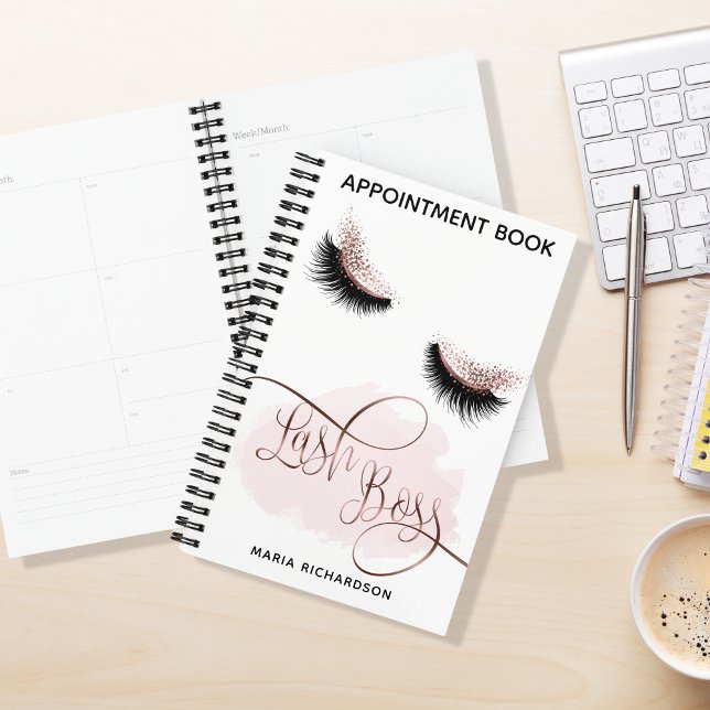 Lash Boss Makeup Eyebrow Eye Lash APPOINTMENT BOOK Planner (Creator Uploaded)