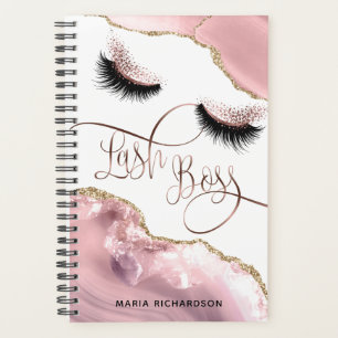 Lash Boss Makeup Eyebrow Eyes Lashes Blush pink Planner