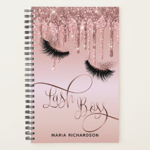 Lash Boss Makeup Eyebrow Eyes Lashes Dripping Gold Planner