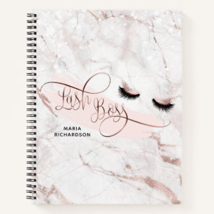 Lash Boss Makeup Eyebrow Eyes Lashes Rose Gold Notebook