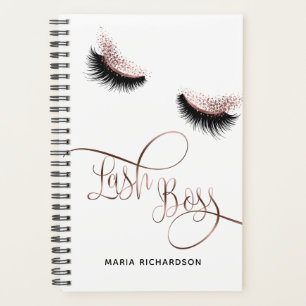 Lash Boss Makeup Eyebrow Eyes Lashes Rose Gold Planner