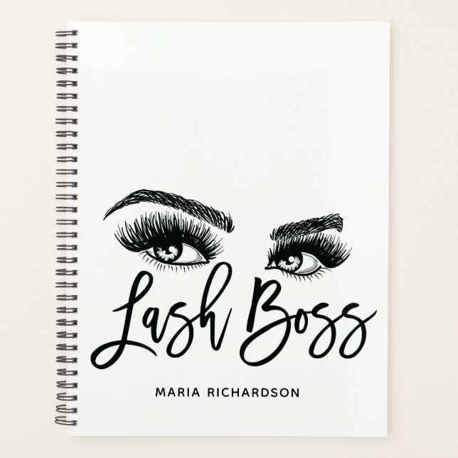 Lash Boss Makeup Eyebrow Eyes Lashes Rose Gold Planner (Front)
