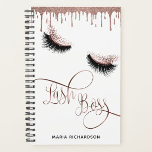 Lash Boss Makeup Eyebrow Eyes Lashes Rose Gold Planner