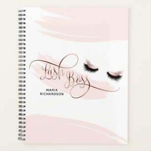 Lash Boss Makeup Eyebrow Eyes Lashes Rose Gold Planner