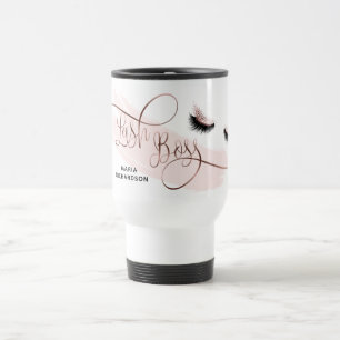 Lash Boss Makeup Eyebrow Eyes Lashes Rose Gold Travel Mug
