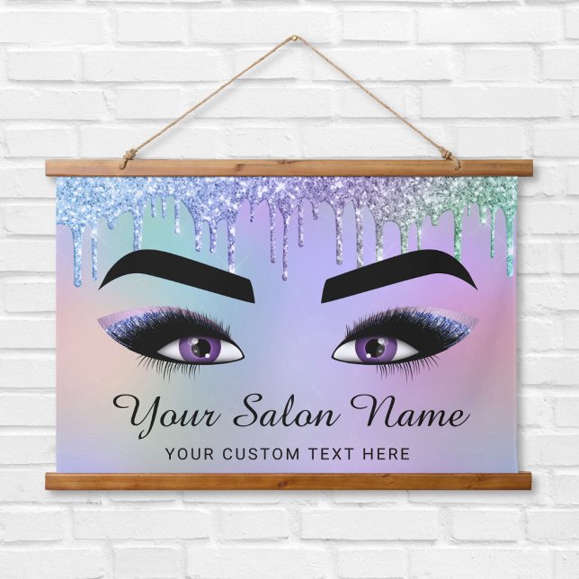 Lash Brow Glitter Beauty Business Hanging Tapestry (Creator Uploaded)