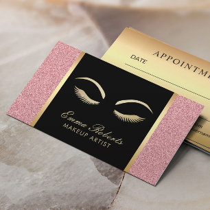 Lash & Brow Makeup Artist Beauty Salon Appointment Card