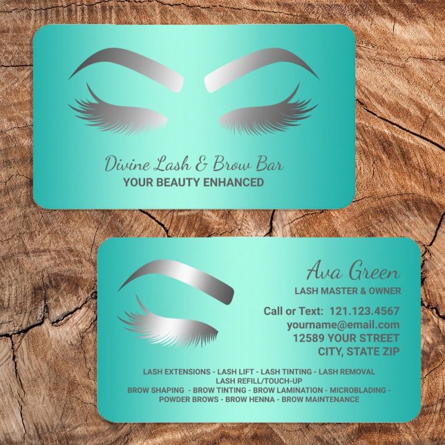 Lash Brow Studio Business Card (Lashes and Brows Cards)