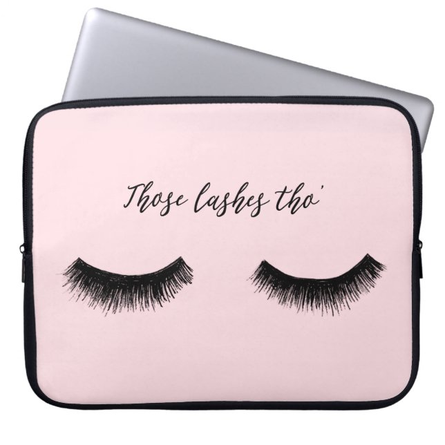Lash Chat - Those Lashes Tho' Laptop Sleeve (Front)