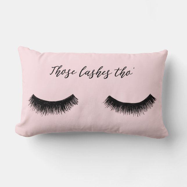 Lash Chat - Those Lashes Tho' Lumbar Pillow (Front)