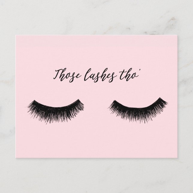 Lash Chat - Those Lashes Tho' Postcard (Front)