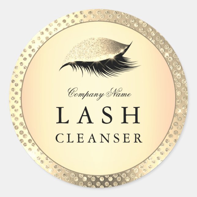 Lash Cleanser de luxe Gold Beauty Étiquette produi (Devant)
