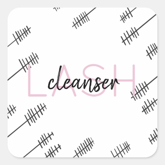 Lash cleanser sticker for Lash extension aftercare (Front)