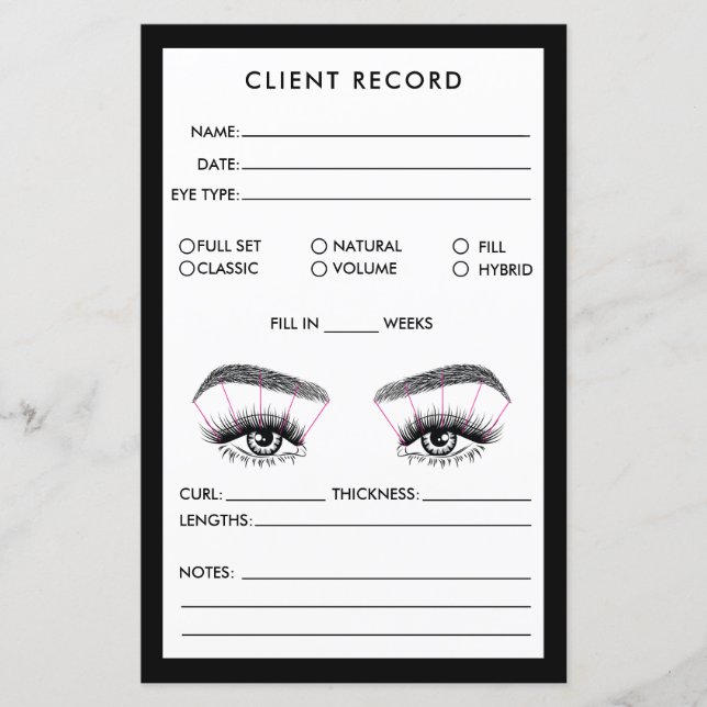 Lash Client Record Add Logo  (Front)