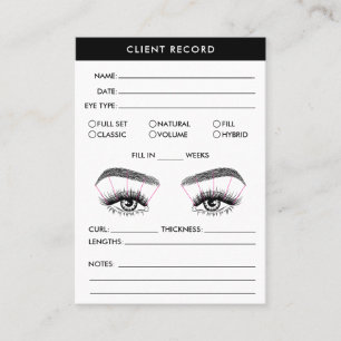Lash Client Record Add Logo Business Card