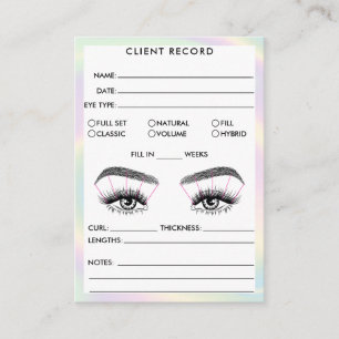 Lash Client Record Add Logo Holograph Business Car Card